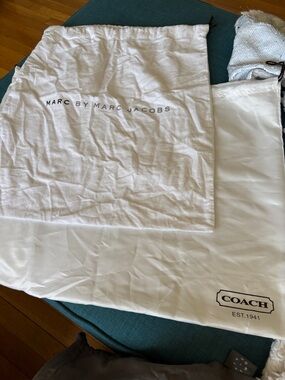 Marc by Marc Jacobs White and Coach Dust Bag extra large